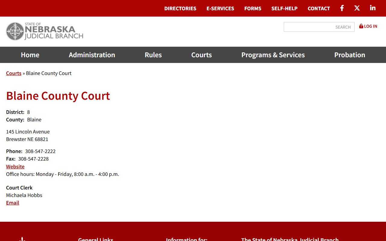 Blaine County court records after arrest county court contact